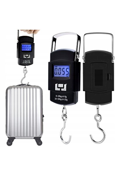 Korbi Cântar electronic pentru bagaje cu cârlig 50 kg