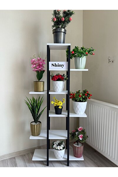 shiny mobilya Metal Çiçeklik Yüksek Ayaklı Saksı Standı 137cm