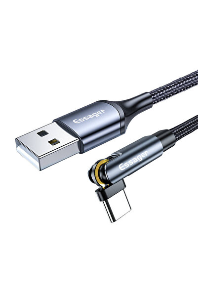 essager Cablu USB-A 3-în-1 USB-C/Lightning/Micro 1m Gri 15W