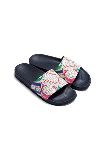 CHHC CH New Vintage-Style Letter Print Versatile Silicone Beach Sandals