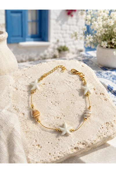 Evorya Summer Bracelet with Sea Shells and Starfish