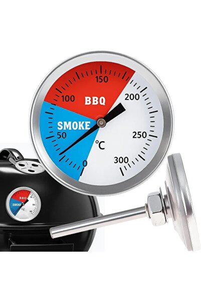 Hurt Termometru pentru gratar sau afumatoare, 0-300°C, prindere cu surub, ote...