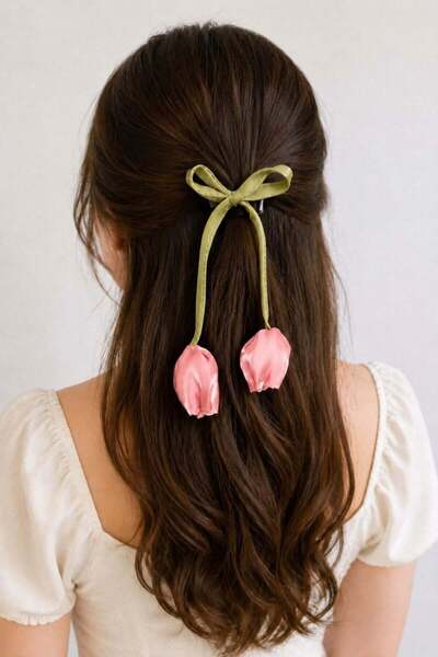 Cantoy Tulip Design Bow Hair Clip 1 Piece