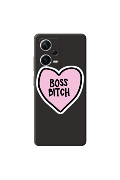 Other Xiaomi Poco X5 Boss Bitch Black Colored Silicone TPU Θήκη