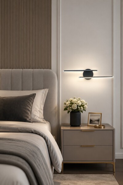 LEGACY Sare Wall Sconce Modern Design Anthracite Color - Daylight Led Bathroo...