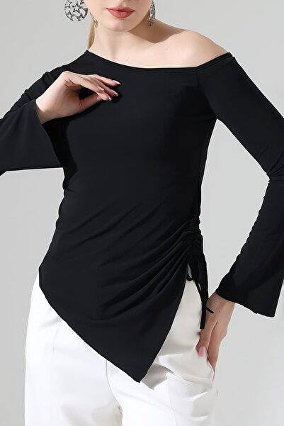 Sabr Women's Sandy One-Shoulder Gathered Blouse