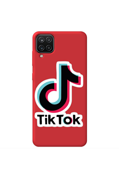 Other Samsung A12 Tik Tok Red Colored Silicone TPU Θήκη
