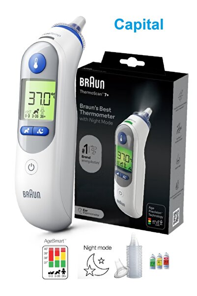 B-Braun 7+ Electronic Ear Thermometer Irt6525 with Age Identification and Nig...