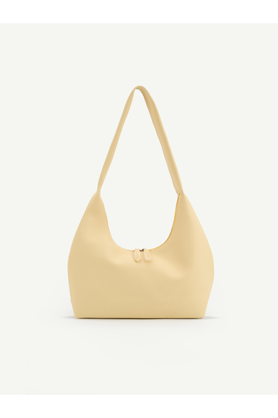 SHAKA Yellow Shk331 Soft Textured, Zippered, Women's Hand, Arm and Shoulder Bag