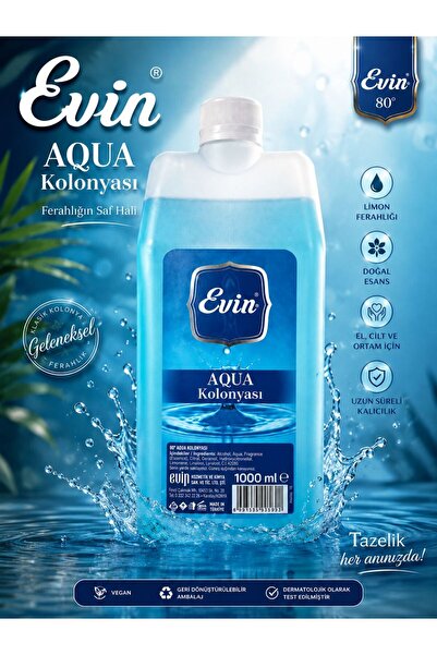 Evin AQUA Kolonyası 1 Litre 70°