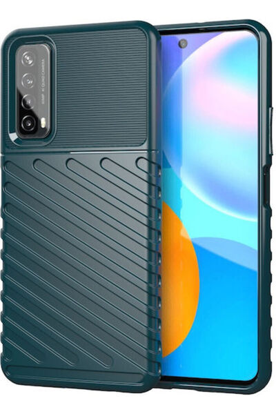 OEM Σειρά Προστατευτική Θήκη Πλάτης Σιλικόνης Πράσινη (Huawei P Smart 2021) Κ...