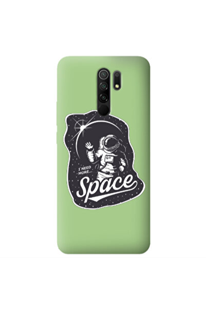 Other Xiaomi Redmi 9 I need more spacee Light Green Colored Silicone TPU Θήκη