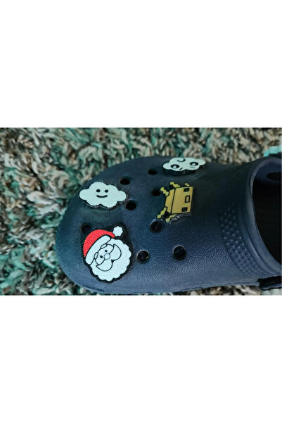DU&ER 1 Piece Slipper Ornament with Santa Claus Figure Decorative Shoe Accessory