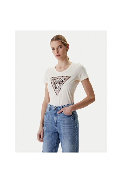 Guess Tricou de damă W6RI32J1314 Crem