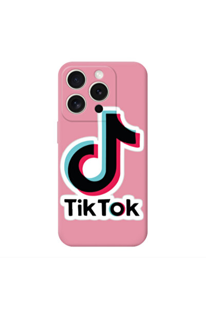Other Apple iPhone 15 Pro Max Tik Tok Pink Colored Silicone TPU Θήκη