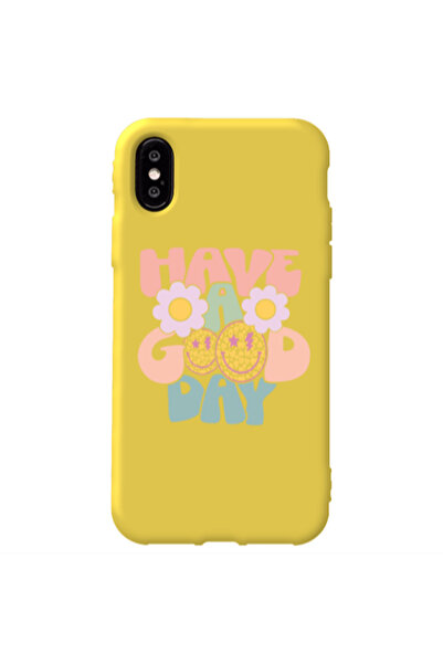 Other Apple iPhone Xs Max Have A Good day Yellow Colored Silicone TPU Θήκη