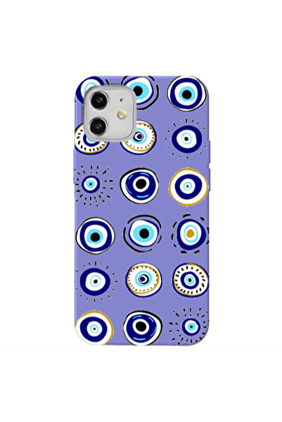 Other Apple iPhone 12 Beads Purple Colored Silicone TPU Θήκη