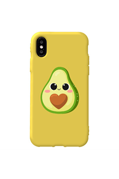 Other Apple iPhone Xs Max Baby avocado Yellow Colored Silicone TPU Θήκη