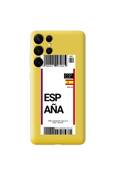 Other Samsung S22 Ultra Espana Arrival Yellow Colored Silicone TPU Θήκη
