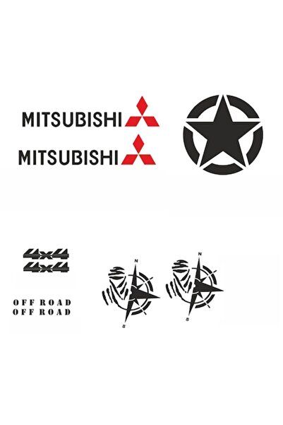 OEM Комплект офроуд стикери, 4x4 декали, с графики на офроуд автомобили Mitsu...