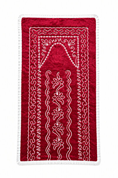 çeyizköşesi Ottoman Red Velvet Dowry Set Prayer Mat