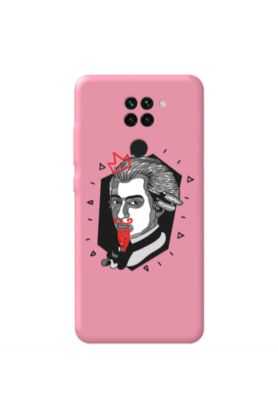 Other Xiaomi Redmi Note 9 Bearded Pink Colored Silicone TPU Θήκη