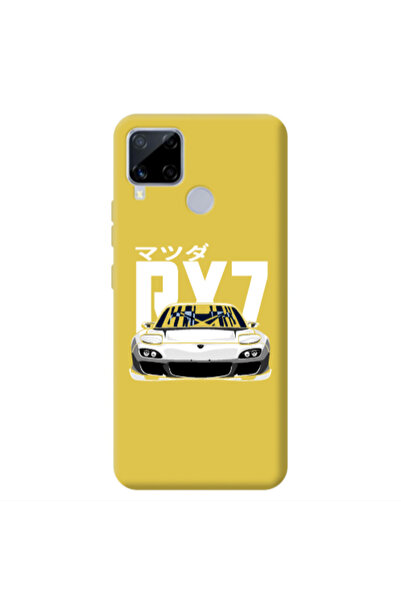 Other Realme C25 Car Rx7 Yellow Colored Silicone TPU Θήκη