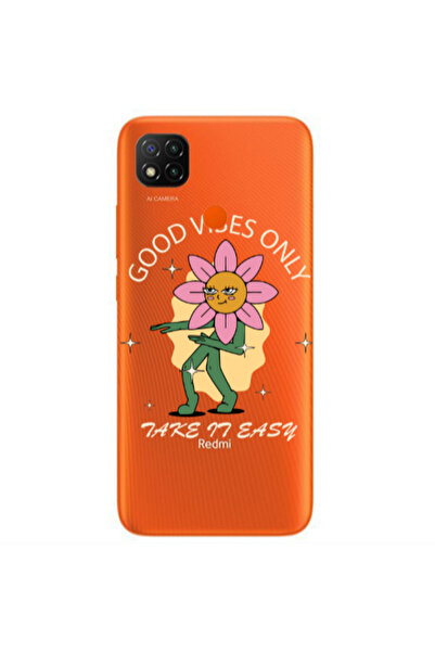Other Xiaomi Redmi 9c Good Vibes Only Transparent Silicone TPU Θήκη