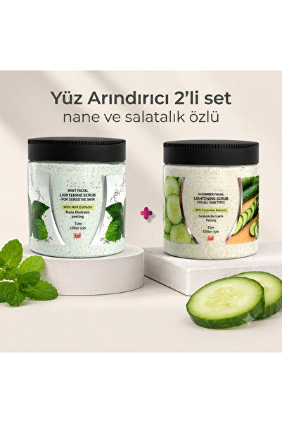 irtihal 2'li salatalık ve nane ekstraktlı peeling - maske - facial mask