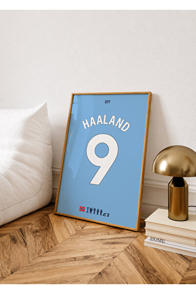 Base Concept Erling Haaland 9 City Poster Tablo (Înrămat)