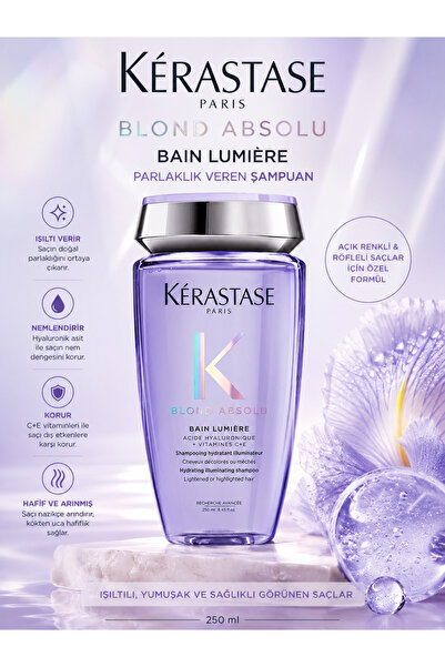 Kerastase Blond Absolu Bain Lumiere 250 ml - Röfleli Saçlar İçin Parlaklık ve...