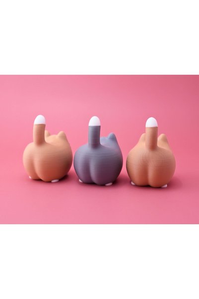 Helis Craft Sevimli Tombul Kedi Clicker Anahtarlık - Klavye Switchli Stres Azaltıcı Fidget Oyuncak (Sürpriz Renk)
