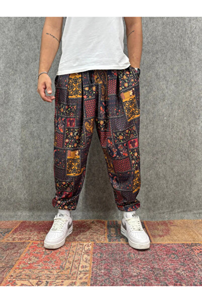 FıttingRoom Patterned Pleated Half-Shalwar with Elastic Waistband