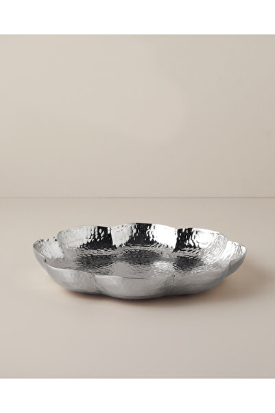 English Home Betina Metal Dekoratif Tepsi 30x5 cm Gümüş