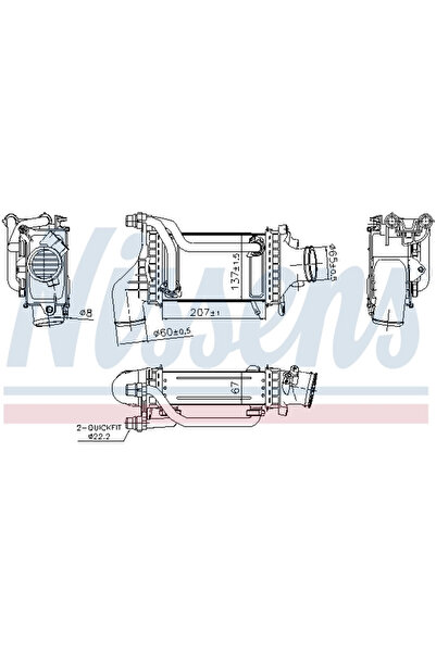 Nissens Intercooler Turbo MERCEDES-BENZ C-CLASS/C-CLASS T-Model/E-CLASS/E-CLA...