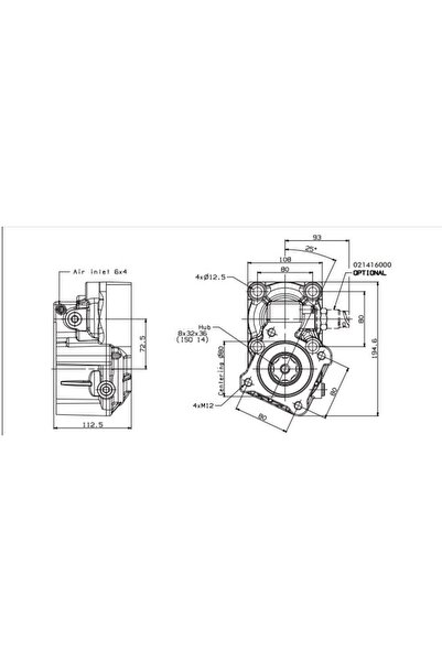 HYVAWO Priza de Putere pentru Basculare Eaton Zf Ratie 1:1 53 Iveco Mercedes ...