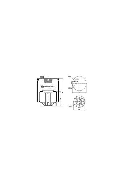 FEBI BILSTEIN Perna de Aer Spate (diametru: 180/259mm) Man Foc Tga Tgm I Tgs ...