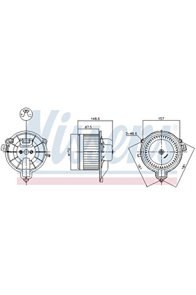 Nissens Ventilator Aeroterma IVECO DAILY 3/DAILY 4/DAILY 5