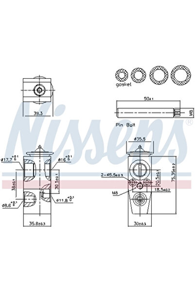 Nissens Supapa Expansiune Clima FORD C-MAX 2/FOCUS 3/KUGA 2/TOURNEO CONNECT/T...