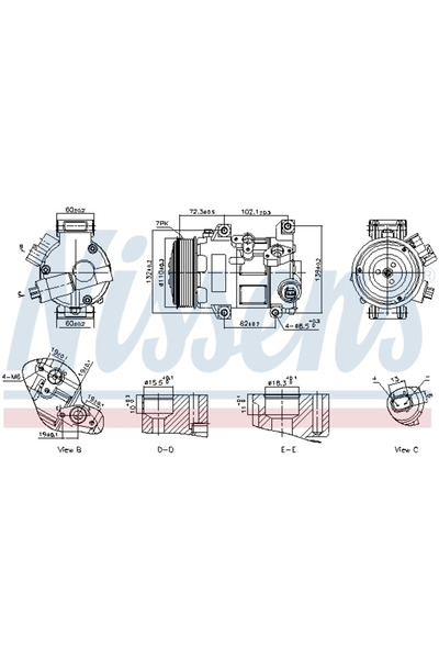 Nissens Compresor Aer Conditionat Clima TOYOTA AURIS/AVENSIS/COROLLA/RAV 4 3/...