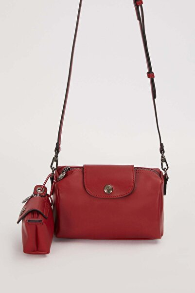 Levidor Dark Brown Cylinder Model Shoulder Bag with Charm Detail