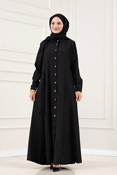 Sevitli Shirt Collar Belted Berra Dress-Black