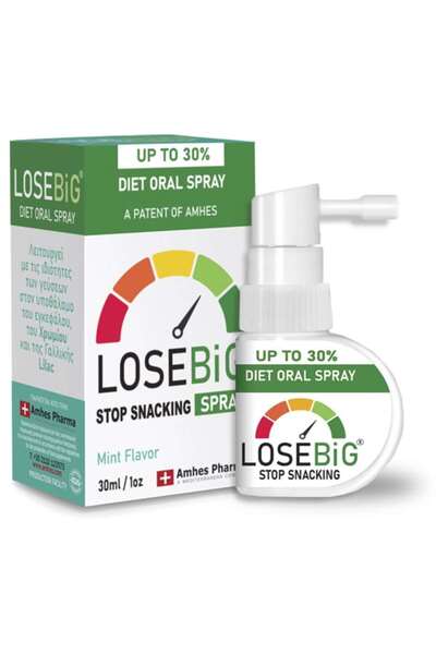 Amhes Pharma Losebig | Diet Oral Spray Stop Snacking με Γεύση Μέντα | 30ml