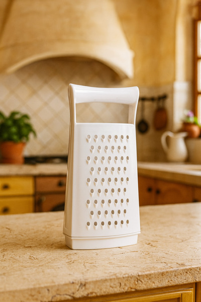 Empressco Acrylic White Grater with Non-Slip Grip, Convenient and Durable Design
