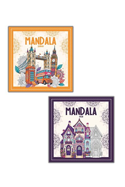 dokuzyayinlari Mandala Coloring Book Set of 2 - Cities and Houses Theme