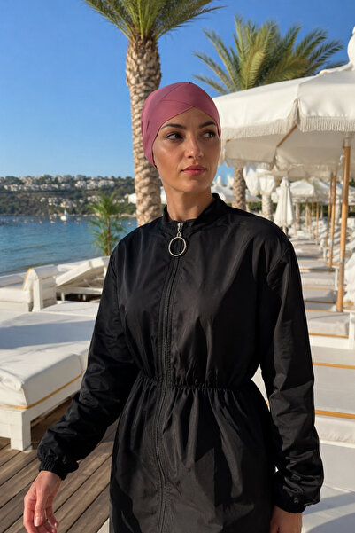 armonika Women's Dusty Rose Single Pleated Bonnet Arm-26Y001010