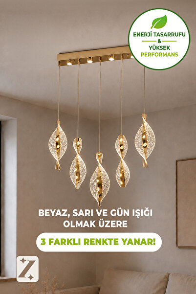 Zeda Teknoloji Kıvrım LED Avize - Yemek Masası Üzeri Avize - Sarkıt Avize