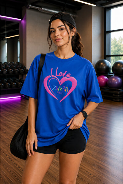 FECCY Premium Zumba Unisex Oversize Women's T-Shirt Men's T-Shirt Cotton Over...