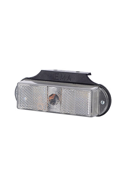 RapidAuto Lampa gabarit auto 12V/ 24V dreptunghiulara Alba, 125x55x45mm , cu ...