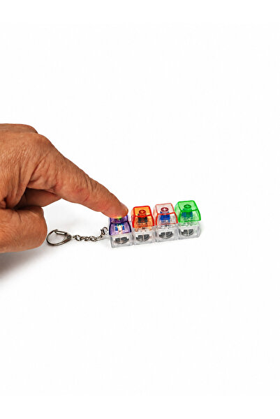 Jucari pentru copii Μπρελόκ Fidget Μηχανικό Πληκτρολόγιο 4 Πλήκτρων – Αντιστρ...